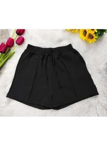 Women Shorts - 黑色 - 查看 1