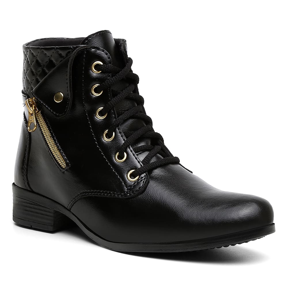 Bota Feminina Cadarço Modelo Elegante Macio Ultra Leve Conforto Festa Noturna Todas Ocasiões