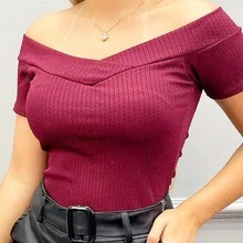 Women Blouses - 玫紅色 - 查看 5