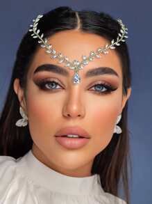 1pc Bride Crystal Rhinestone Head Chain, Forehead Jewelry & Hair Accessories For Wedding, Party And Other Formal/Special Occasions Royal - Gold - View 2