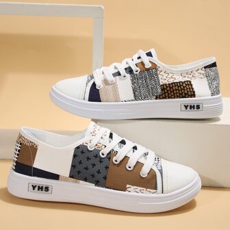 时尚运动休闲透气轻便防滑平底系带帆布鞋，女式春秋白鞋