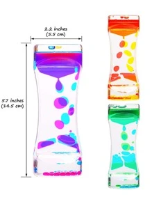 1PC Blue Green Iquid Motion Bubbler For Kids And Adults, Liquid Bubbler, Timer For Sensory Play, Fidget Toy , Stress Management , Cool Desk Decor Gifts