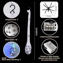 3PCS Halloween Decoration Hanging Light Up Spider Egg Sacs Outdoor Decoration Glowing Spider Web Egg Indoor Lighted Gift For Party - Yellow - View 11