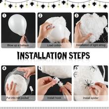 3PCS Halloween Decoration Hanging Light Up Spider Egg Sacs Outdoor Decoration Glowing Spider Web Egg Indoor Lighted Gift For Party - Yellow - View 10