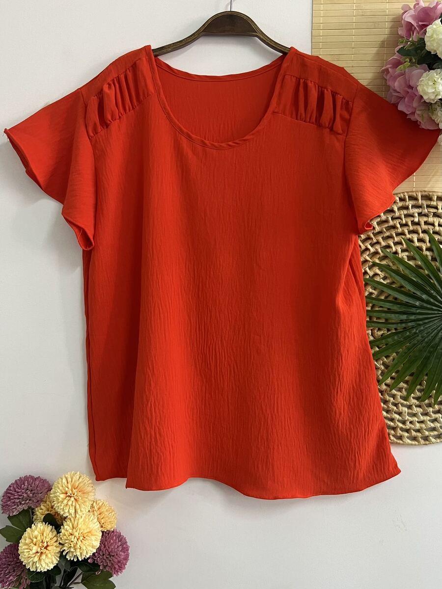 Women Tops - 紅色 - 查看 1