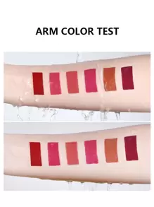 Fit Colors 啞光唇彩,1入組霧面不褪色持久穿戴保濕液體口紅不易脫妝輕便質感紋理唇釉 - 06 Heartthrob - 查看 11