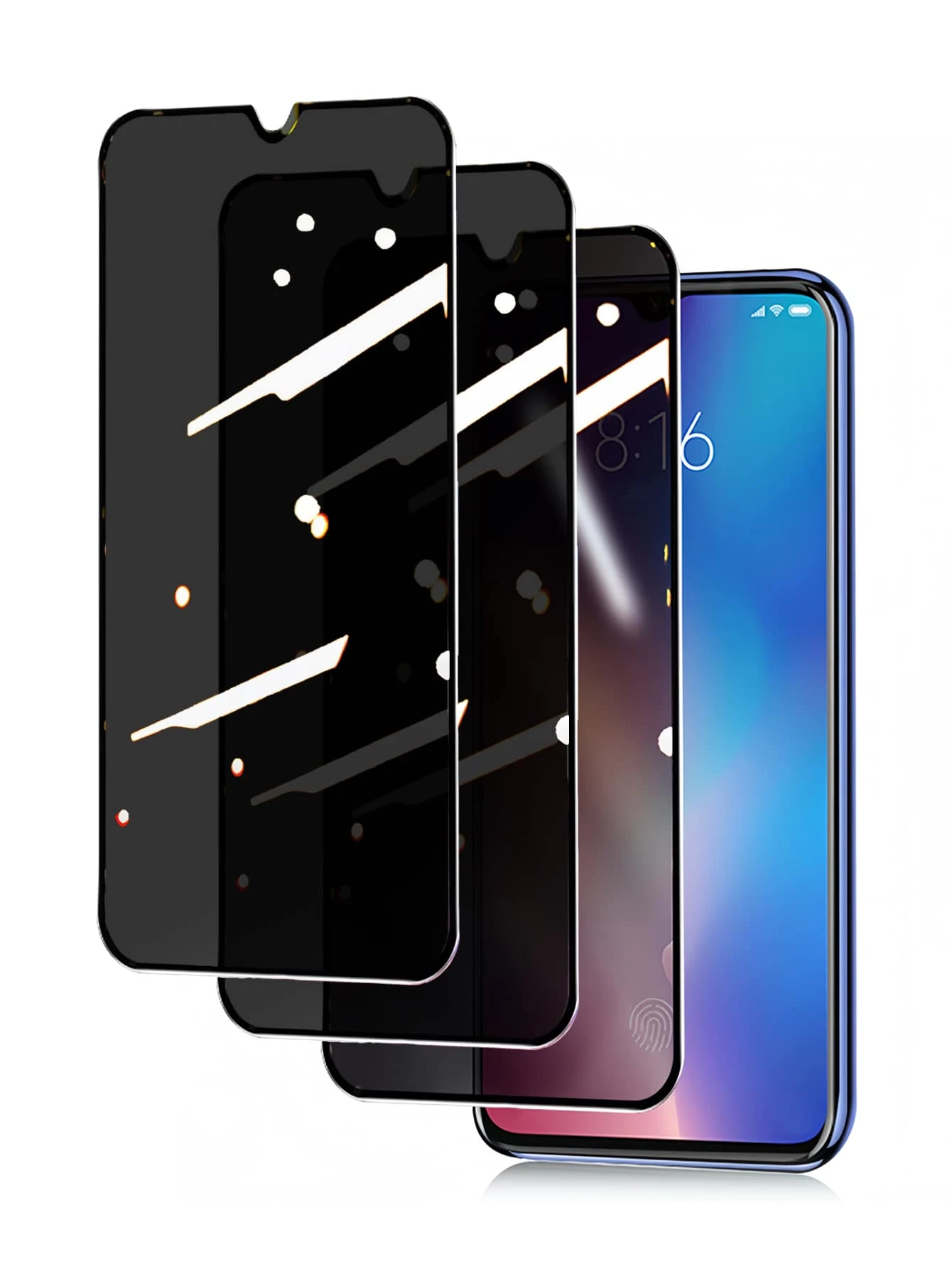 3 Piezas Protector De Pantalla De Vidrio Templado Contra El Espionaje, Compatible Con Xiaomi, Huawei Y