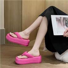 1雙女性乙烯-乙酸乙烯共聚物拖鞋帶增加高度適合夏天,海灘,人字拖