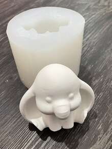1個矽膠蠟燭模具,可自製大象形狀的香薰蠟燭,家居裝飾 - 白色 - 查看 2