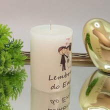 Vela Lembrancinha Casamento Enlace Artesanal - Branco - Visão 4