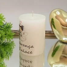 Vela Lembrancinha Casamento Enlace Artesanal - Branco - Visão 3