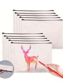 10 piezas Bolsa de almacenaje multifuncional DIY vacío - Blanco - Ver 2