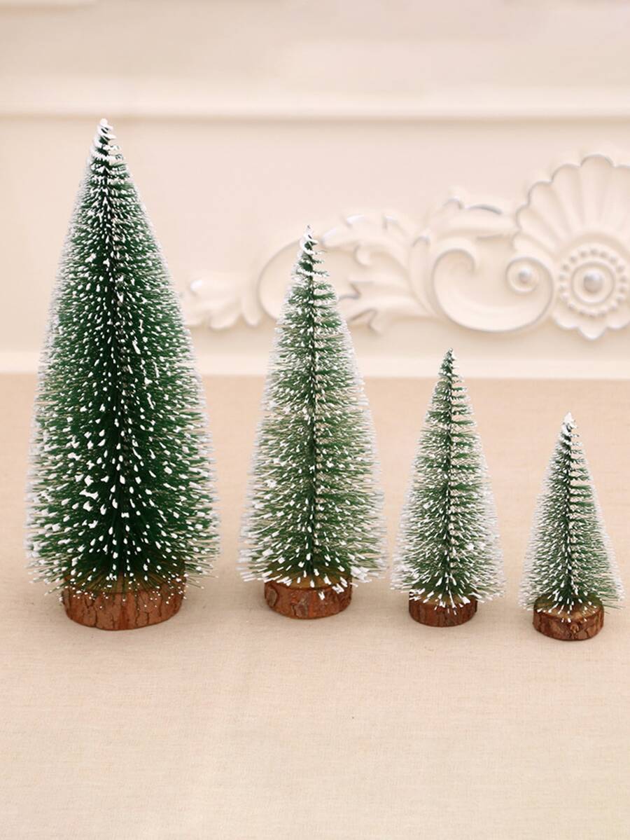 1pc Small Christmas Tree Decor With Cedar, For Christmas Table, Window