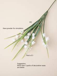 3 ramas Flor artificial - Blanco - Ver 4