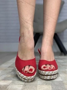 Women Flats - 紅色 - 查看 2