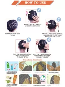 Pre-Stretched Braiding Hair Long Braiding Hair Yaki Texture Soft Crochet Braids,  Hot Water Setting Twist Synthetic Braiding Hair Extensions - Black-brown - View 8