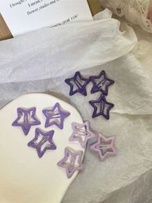 30pcs Women's Y2k Style Star Design Hair Clips For Sweet Girls, Slight Color Difference Casual - Multicolor - View 2