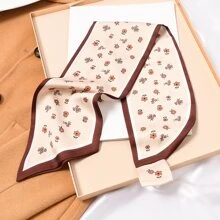 1入組女士長款狹窄領圍巾,春/夏/秋,薄裝飾領圍裹適用於穿戴和襯衫裝飾用品