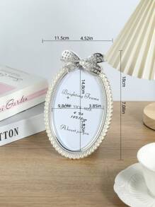 1/2/3 Pieces Of Bright Faux Faux Pearl Photo Frame, Baroque Style Faux Pearl Inlaid Rhinestone Decorative Frame, Photo Display Frame, Used For Office, Living Room, Bedroom Home Decoration (With Random Inner Paper)