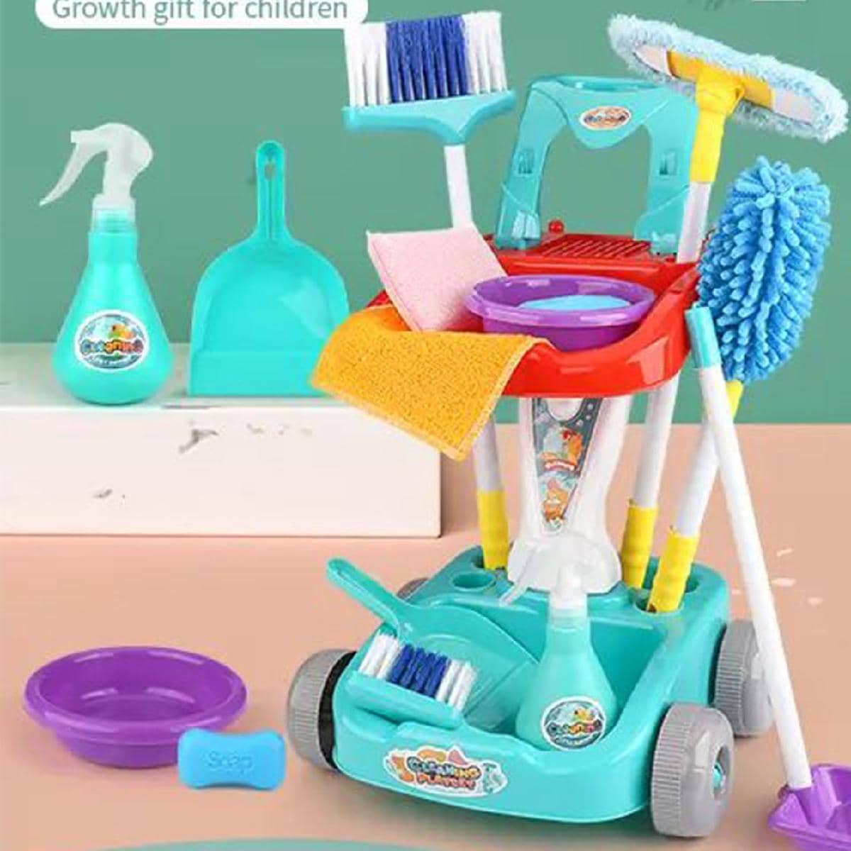 Ensemble De 12 Jouets Pour Enfants De Balai De Jeu De RÃ´le, De Pelle Ã€ PoussiÃ¨re Et De Nettoyage Pour Favoriser La CapacitÃ© De Manipulation Et Le