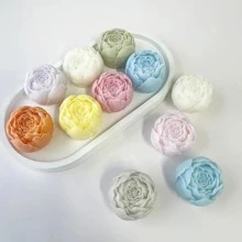 1pc Flower Aromatherapy Candle Silicone Mold For Making Car Decoration, Aromatherapy Plaster Crafts Diy - White - View 6