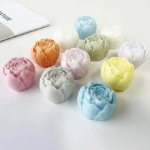 1pc Flower Aromatherapy Candle Silicone Mold For Making Car Decoration, Aromatherapy Plaster Crafts Diy - White - View 2