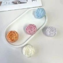 1pc Flower Aromatherapy Candle Silicone Mold For Making Car Decoration, Aromatherapy Plaster Crafts Diy - White - View 7