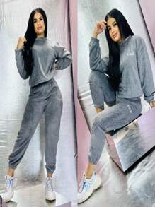 CONJUNTO TEDDY PARA DAMA UNITALLA (30 A 34 EN TALLA) SE ENVIA AL AZAR (SORPRESA) - Gris - Ver 1