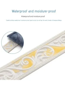 1 件自粘式踢脚线装饰条，适用于客厅、卧室、家居装饰、圣诞节、万圣节、情人节和 2025 年圣诞装饰、新年、新年快乐、墙角翻新装饰条（银色） - 銀色 - 查看 11