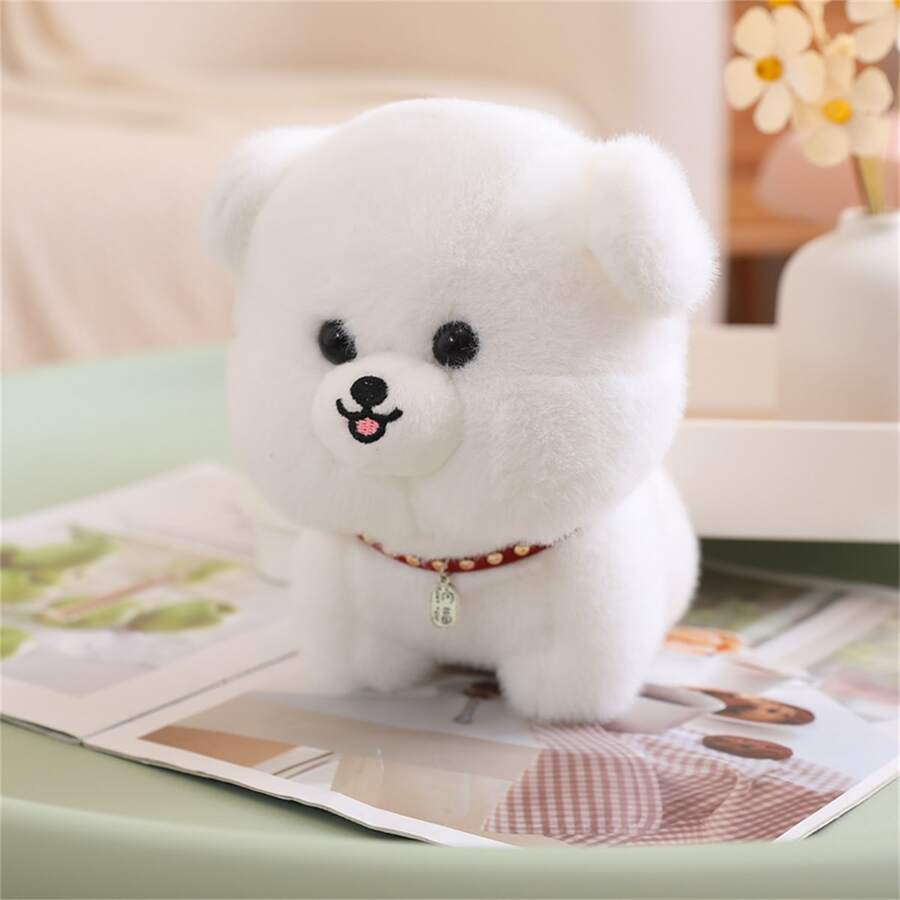 1入組狗狗毛絨玩具睡眠枕頭生日禮物 - 白色 - 查看 1