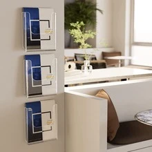 2 Piezas Soportes Acrílicos Para Folletos Anchos Para Folletos, Tarjetas, Revistas, Literatura, Soporte De Exhibición De Folletos Para Mostrador - transparente - Ver 5