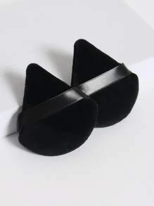 2 个三角形散粉扑，采用超柔软天鹅绒制成，适用于轮廓、眼部和角落区域，化妆海绵粉底混合容器，适合所有皮肤类型。 - 黑色 - 查看 4