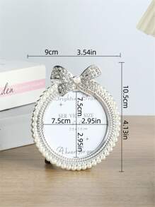 1/2/3 Pieces Of Bright Faux Faux Pearl Photo Frame, Baroque Style Faux Pearl Inlaid Rhinestone Decorative Frame, Photo Display Frame, Used For Office, Living Room, Bedroom Home Decoration (With Random Inner Paper)