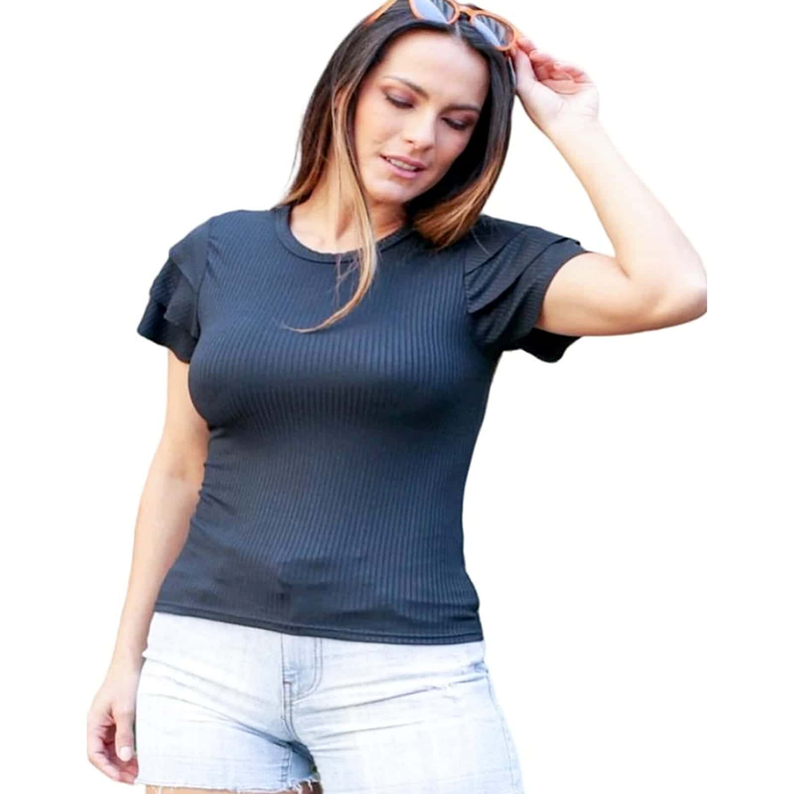 Women Blouses - Màu xanh lam - Xem 1