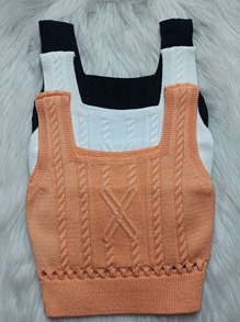 Women Knit Tops - 珊瑚橙 - 查看 1