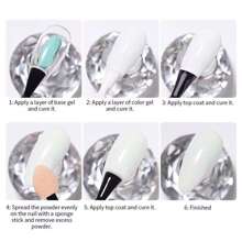 Shell Pearl Nail Powder Pigment Mirror White Rubbing On Nail Glitter Dust Chrome Aurora Manicure Nail Art Decoration - White - View 6