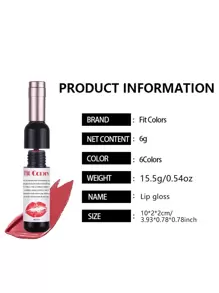 Fit Colors 啞光唇彩,1入組霧面不褪色持久穿戴保濕液體口紅不易脫妝輕便質感紋理唇釉 - 06 Heartthrob - 查看 7