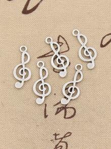 30Pcs Charms Musical Note Antique Gold Bronze Silver Color Pendants Making DIY Handmade  Finding Jewelry - Antique Silver - View 2