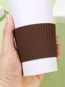 1入矽膠防燙杯套,具有防滑設計的咖啡杯配件 - 彩色 - 查看 2