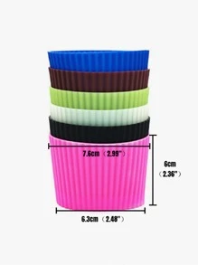 1入矽膠防燙杯套,具有防滑設計的咖啡杯配件 - 彩色 - 查看 3