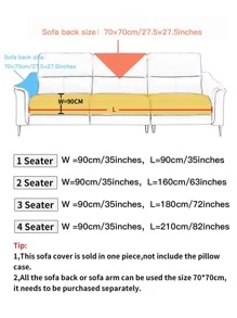 1 Vỏ bọc ghế sofa chống trượt với thiết kế xếp li cho tất cả các mùa - Màu xám đen - Xem 5