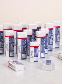 1入組白色長方形橡皮, - 白色 - 查看 1