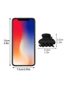 5pcs/Set Matte Coffee Color Half-Round 4-Teeth Mini Hair Claw Clips For Half Ponytail And High Bun Hairstyles Casual Y2k Hair Jaw Clip Hair Clamps Hair Clutch Hair Catcher Clip, School Stuff, College Fall Winter Hair Clip Hair Accessories For Women For Vacation Outfits Woman - Multicolor - View 4