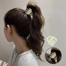 4pcs Four-Season Commuting Daily Small High Ponytail Fluffy Elegant Hair Claws Casual - Multicolor - View 3