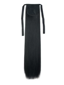 Extension De Coleta, Extensión De Coleta Recta Y Sintética Para Mujeres - Negro - Ver 2