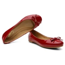 Women Flats - 紅色 - 查看 2