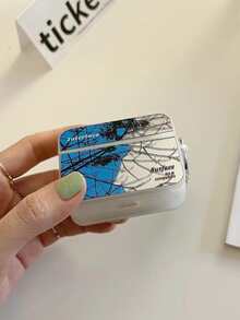 Estuche De Auriculares Cuadrado Con Espejo Y Diseño De Bosques Y Cielo - Multicolor - Ver 4