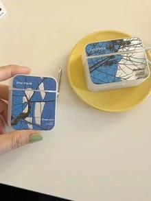 Estuche De Auriculares Cuadrado Con Espejo Y Diseño De Bosques Y Cielo - Multicolor - Ver 3