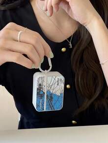 Estuche De Auriculares Cuadrado Con Espejo Y Diseño De Bosques Y Cielo - Multicolor - Ver 6