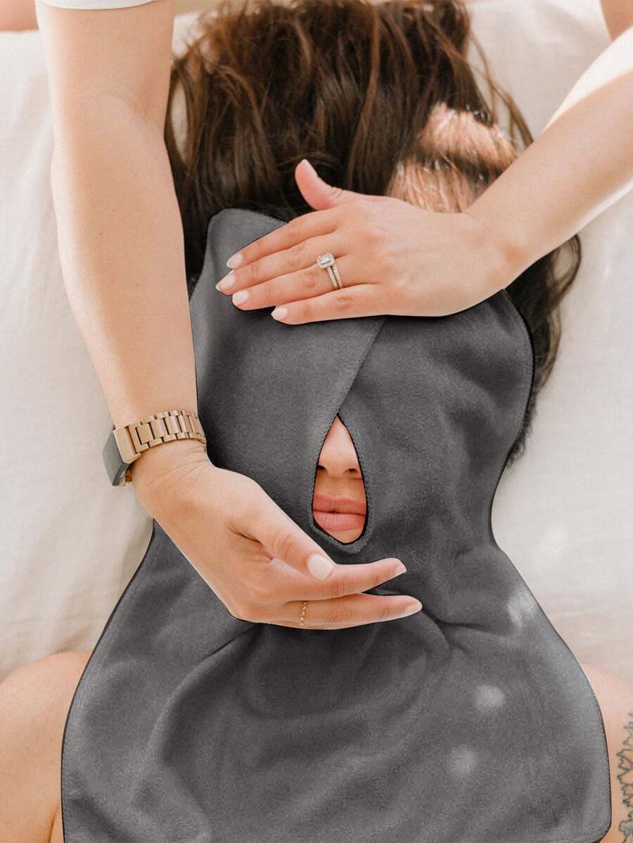 1條U型面巾，用於美容水療 - 深灰色 - 查看 1